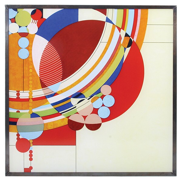 March Balloons Art Glass Window by Frank Lloyd Wright Replica